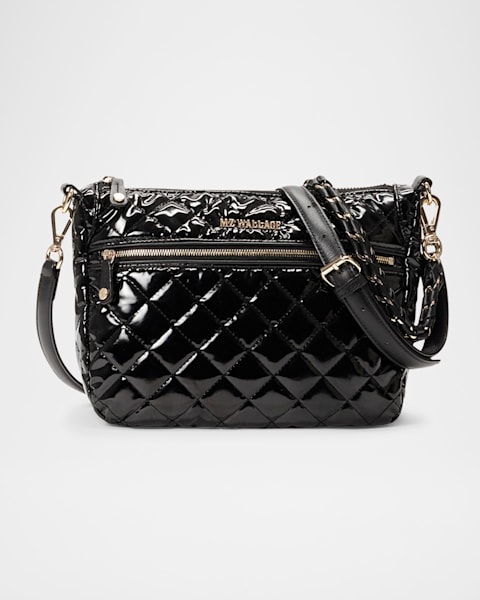 MZ WALLACE Crosby Lock Medium Studded Crossbody Bag | Neiman