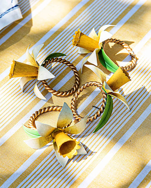 Juliska  Gingham Ruffle Napkin Set/4 - Seagrass