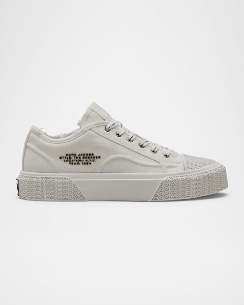 Marc Jacobs Leather Low-Top Logo Sneakers | Neiman Marcus Marc Jacobs Leather Low-Top Logo Sneakers | Neiman Marcus