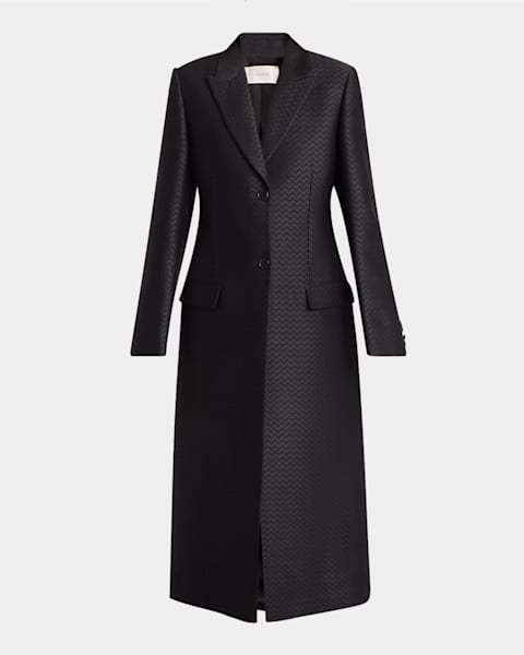 THE ROW Rocco Cotton-Cashmere Long Trench Coat | Neiman Marcus