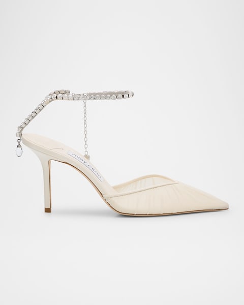 サンダル・ミュール JIMMY CHOO SAEDA SANDALS IN SUEDE Jimmy Choo Saeda 85mm crystal-strap Sandals | Black | FARFETCH