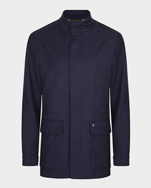 19AW✨️セオリー現行 NEW DIVIDE LUXE OVERLAYDF Theory Men's Car Coat in Luxe New Divide | Neiman Marcus