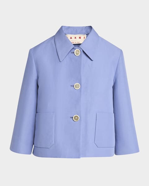 Dries Van Noten Huras Zip-Up Jacket with Elastic Hem Dries Van Noten Huras Zip-Up Jacket with Elastic Hem