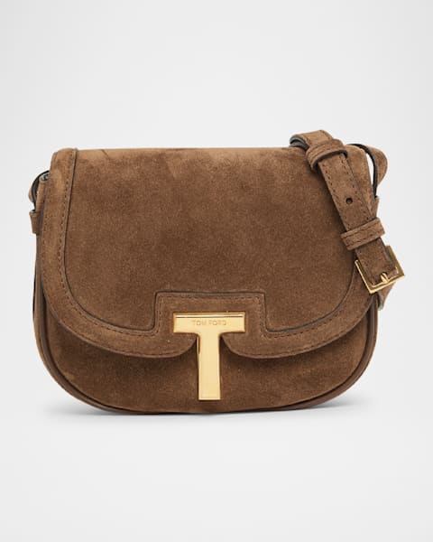 TOM FORD Wallis Mini Flap Shoulder Bag in Shiny Croc