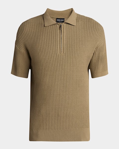 IL MIGLIORE Polo Knit Sweater Men's XL cotton Beige type Vintage Second Hand main image 1