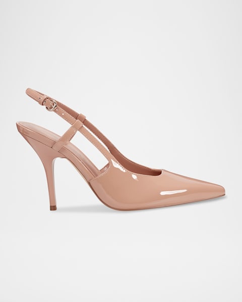Marc Fisher LTD Esther Leather Slingback Pumps | Neiman Marcus