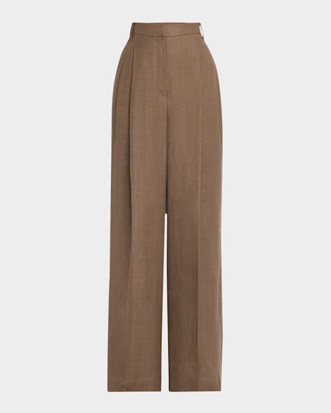 Bottega Veneta Cargo Fine Wool Wide Leg Trousers | Neiman Marcus