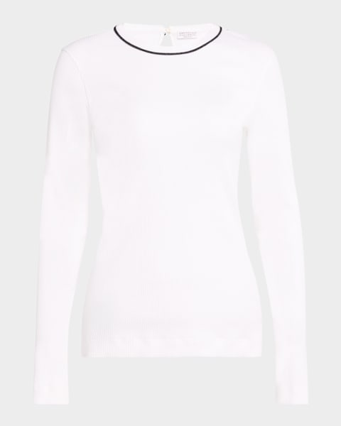 VIP【送料関税込】BRUNELLO CUCINELLI long sleeves Brunello Cucinelli - Logo-Print Stretch-Silk Ski Base Layer