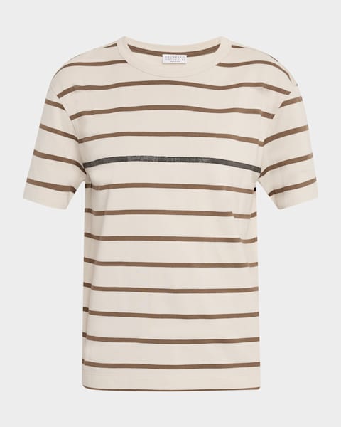 Tシャツ・カットソー BRUNELLO CUCINELLI CLASSIC POCKET TEE SHIRT Brunello Cucinelli Crewneck T-Shirt with Monili Pocket
