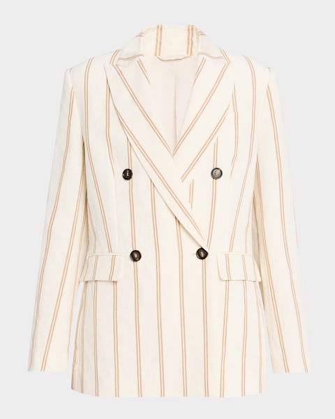 Max Mara Potente Double-Breasted Corduroy Wool Blazer