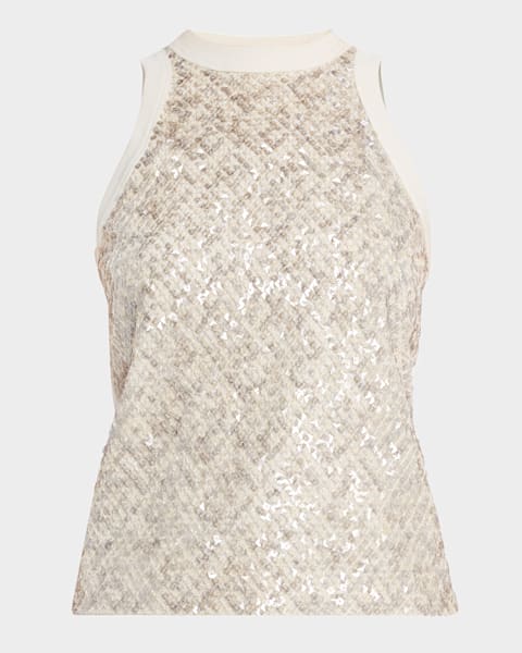 Brunello Cucinelli Monili-Collar Animalier-Print Organza