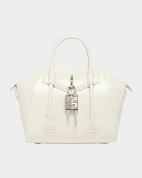 【GIVENCHY】ラインストーン サテン Antigona Lock ミニバッグ Givenchy Antigona Lock Mini Top Handle Bag in Satin Strass