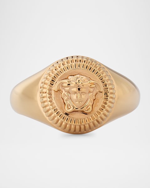 Versace Men's Greca Chain Link Ring | Neiman Marcus