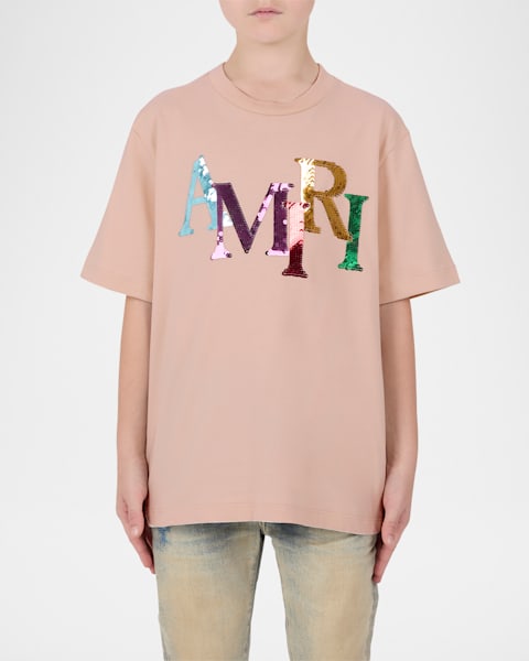 Girl's Embroidered Logo-Print T-Shirt, Size 3M-3
