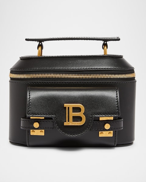 Balmain BBuzz 23 Top-Handle Bag in Grained Leather | Neiman Marcus
