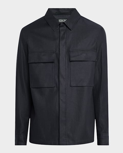 ZEGNA Men's Cashmere Overshirt | Neiman Marcus