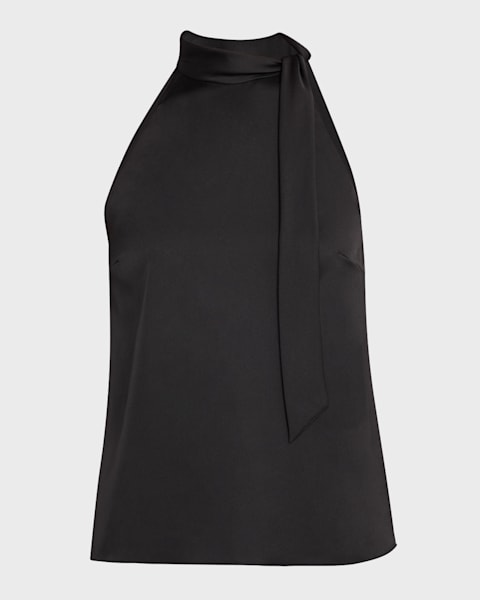 Theory Cap-Sleeve Modern Silk Georgette Blouse | Neiman Marcus