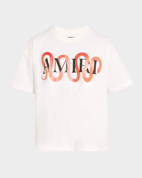 【AMIRI】Bleached bandana patch t-shirt Amiri Men's Bleach Bandana Patch T-Shirt | Neiman Marcus