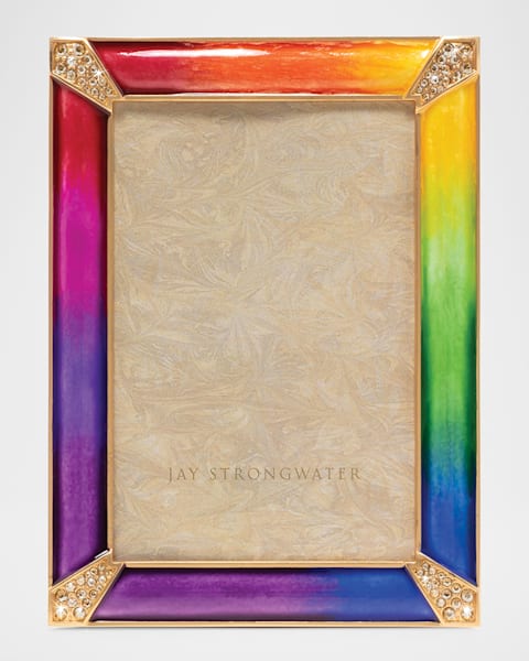 Jay Strongwater Lavinia Ruby Enamel Picture Frame, 4
