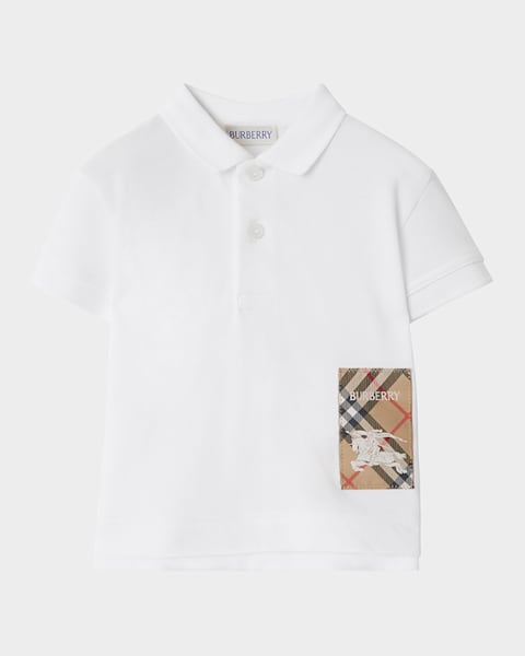 バーバリー　Tシャツ　6y BURBERRY バーバリー チルドレン キッズ 肩チェック赤Tシャツ 6Y