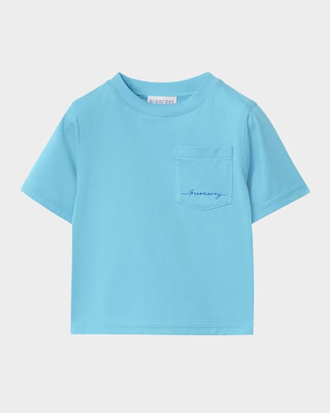 Burberry Boy's Cedar EKD Label Short-Sleeve Cotton T-Shirt