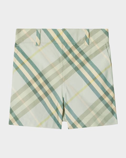 Girl's Marcy Check Wide-Leg Shorts, Size 6M-2