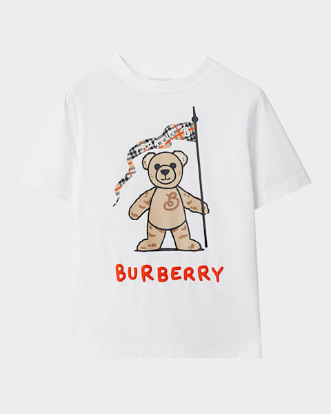 キッズ用トップス Burberry FW25 'Johane' polo shirt (8109112 ARCHIVEBEIGE) Burberry Boy's Johane Polo Check Shirt, Size 3-14 | Neiman