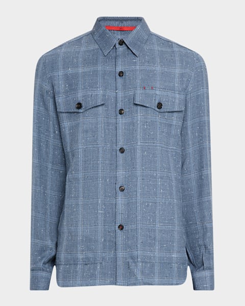 Brunello Cucinelli Men's Cashmere Overshirt | Neiman Marcus