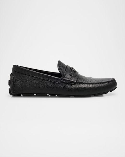 Prada Men's Saffiano Leather Penny Drivers | Neiman Marcus