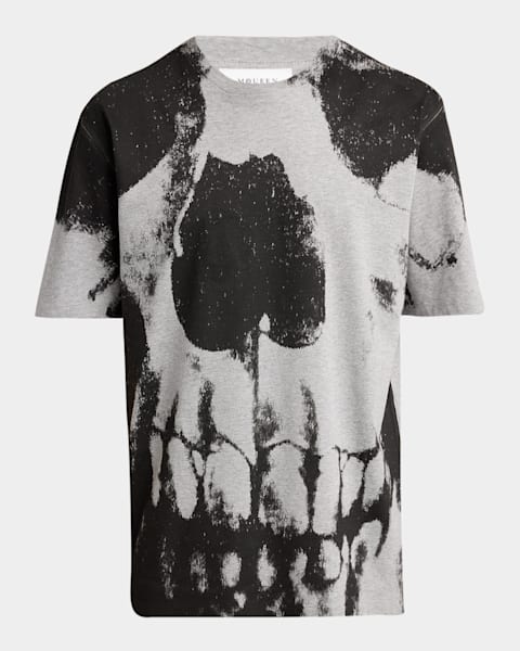 McQueen Men's Flocked Logo T-Shirt | Neiman Marcus