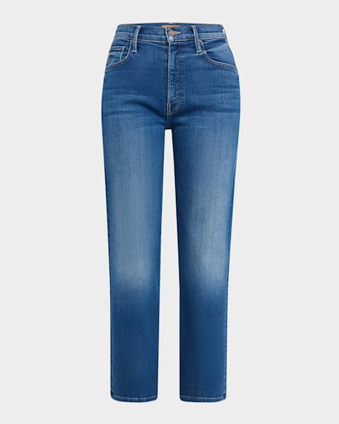 MOTHER Lil' Mid-Rise Zip Rambler Jeans | Neiman Marcus