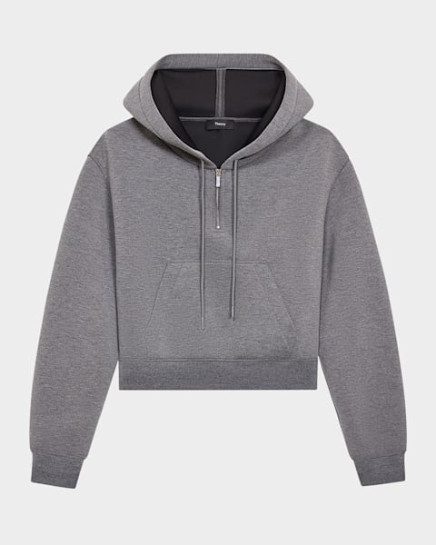 Theory Cotton Zip-Up Hoodie | Neiman Marcus