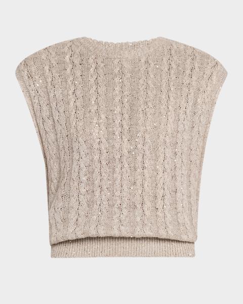 Haut à Paillettes Brunello Cucinelli - Soie Et Laine - Fait Main En Italie - Taille M - Neuf Avec étiquettes