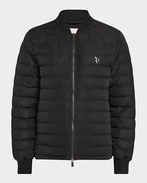 Burberry Men's Check-Zip Down Jacket | Neiman Marcus