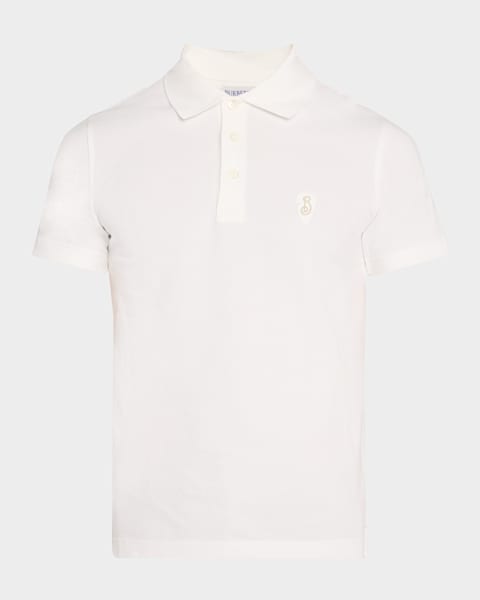 Tシャツ・カットソー Burberry SS25 White piquet polo shirt (8043123 A1464) Burberry Monogram Motif cotton-piqué Polo Shirt | White