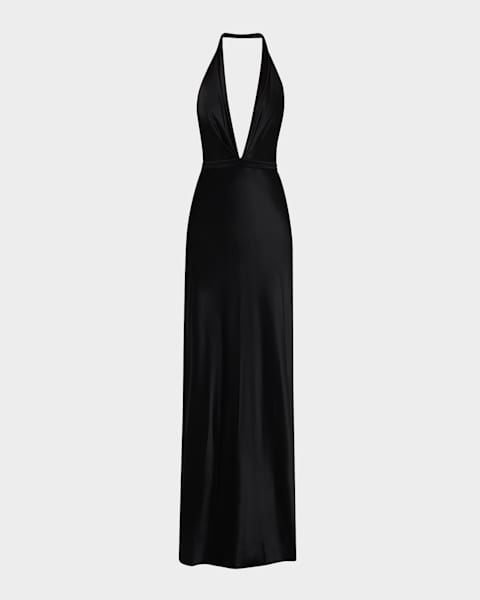 MEROLA ナパレザー カシミヤ MNT-010-C Proenza Schouler Serra Plunging Cutout Matte Jersey Gown