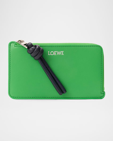 Loewe x Suna Fujita Bunnies Leather Card Holder | Neiman Marcus