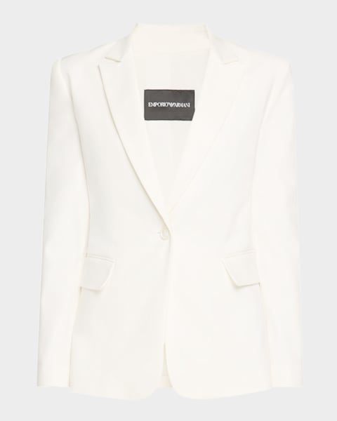 Emporio Armani Single-Button Couture Cotton Blazer | Neiman