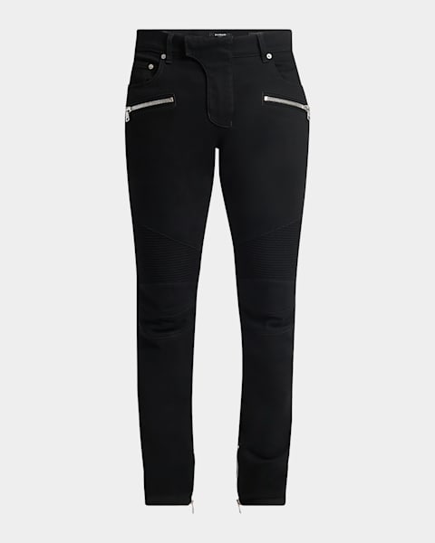 Givenchy Men's Sequined Monogram Denim Pants | Neiman Marcus