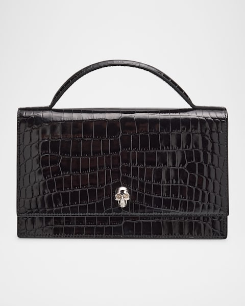 McQueen Medium Skull Top-Handle Bag | Neiman Marcus