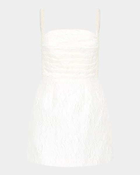 green emerald velvet dress Roxane neutrals lace-embroidered midi dress main image 1