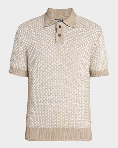 ZEGNA Men's Premium Cotton Short-Sleeve Knit Polo | Neiman