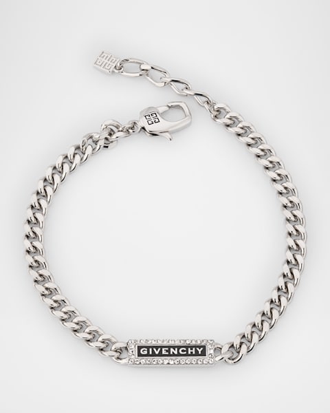 Givenchy Men's Silvery 4G Allover Bracelet | Neiman Marcus