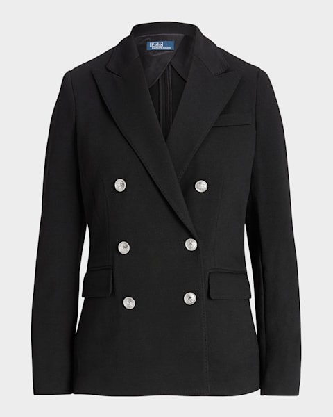 Polo Ralph Lauren Knit Double-Breasted Blazer | Neiman Marcus
