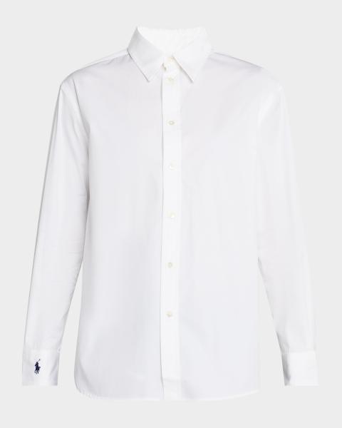 Chemise Femme Ralph Lauren Taille M Rayée Rose Et Blanc - Occasion Très Bon état