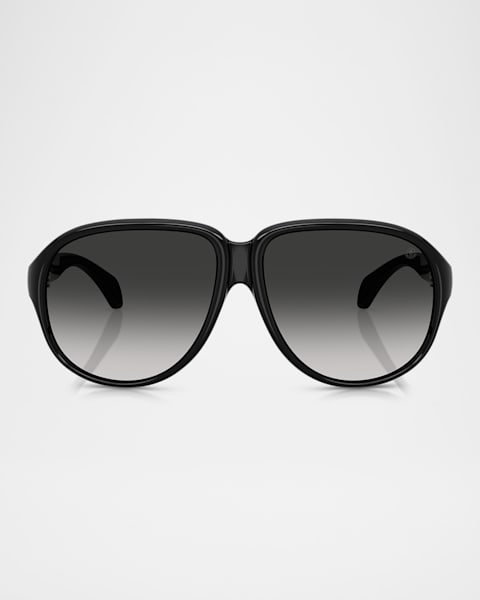 MONCLER ラウントフレムサンクラス ME8006 50072C Moncler Men's ME8006 Oval Sunglasses | Neiman Marcus
