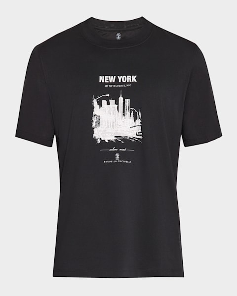 【関税&送料込】Brunello Cucinelli Black Crew-Neck T-Shirt W Brunello Cucinelli Cotton jersey crew neck T-shirt with logo
