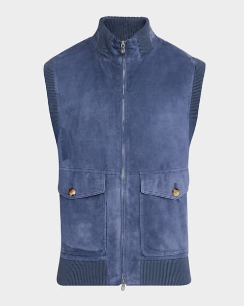 商品画像：Mens Zip Vest Jacket Warm Lining Water Resistant Fall 3
