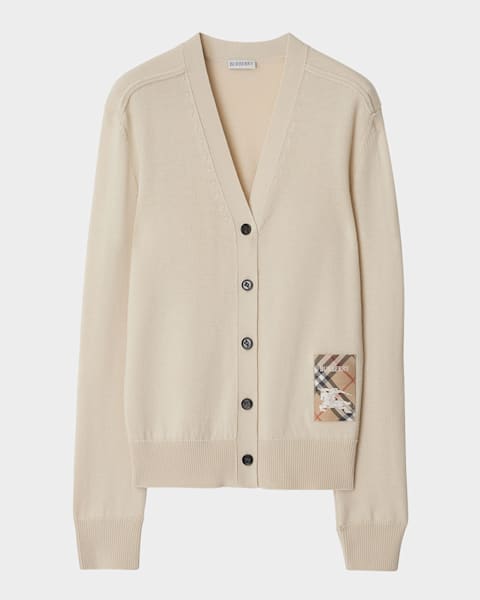 BURBERRY 5421-H11364 シルバー 9D0148 レディース Burberry Logo Patch Zip-Up Hoodie | Neiman Marcus