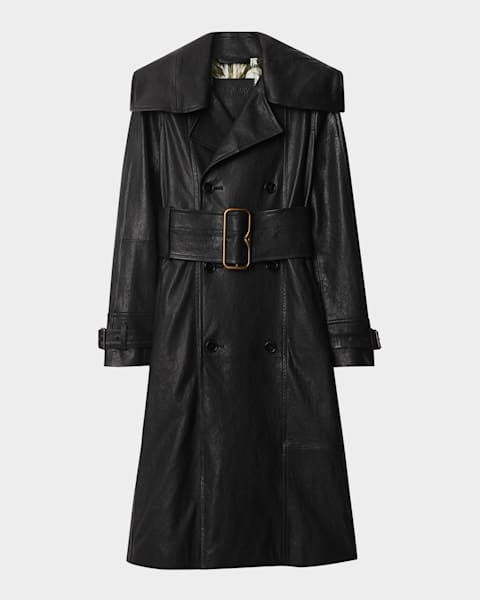 Jil Sander Patent Leather Long Trench Coat | Neiman Marcus